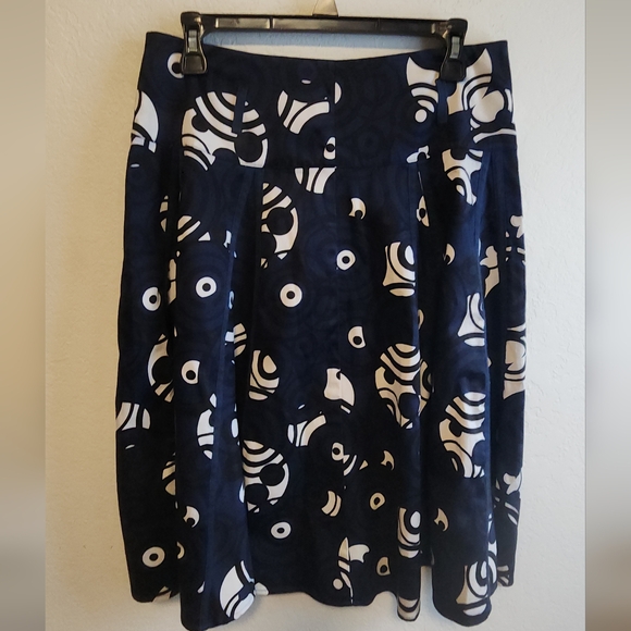 no brand Dresses & Skirts - Elegant Navy and White A-Line Skirt